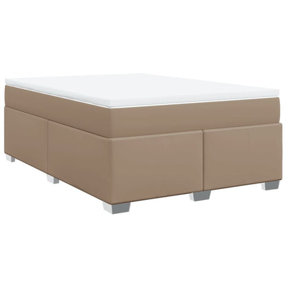 Boxspringbett Matratze Cappuccino-Braun 140x200cm Kunstleder