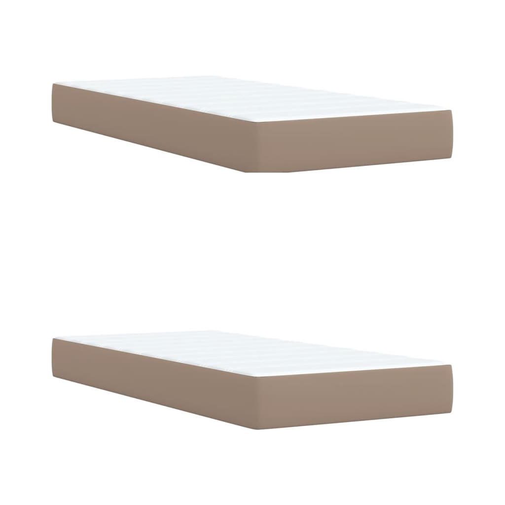 Boxspringbett Matratze Cappuccino-Braun 200x200cm Kunstleder