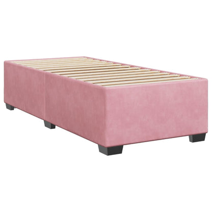 Boxspringbett mit Matratze Rosa 90x200 cm Samt