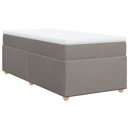 Boxspringbett mit Matratze Taupe 90x200 cm Stoff