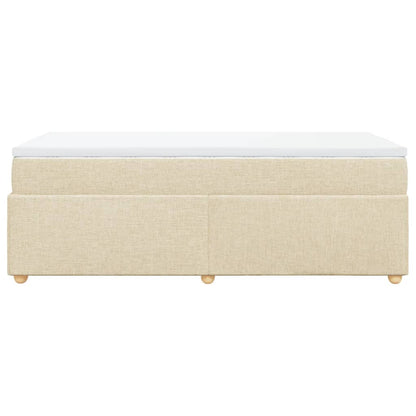 Boxspringbett mit Matratze Creme 90x200 cm Stoff