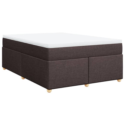 Boxspringbett mit Matratze Dunkelbraun 140x200 cm Stoff