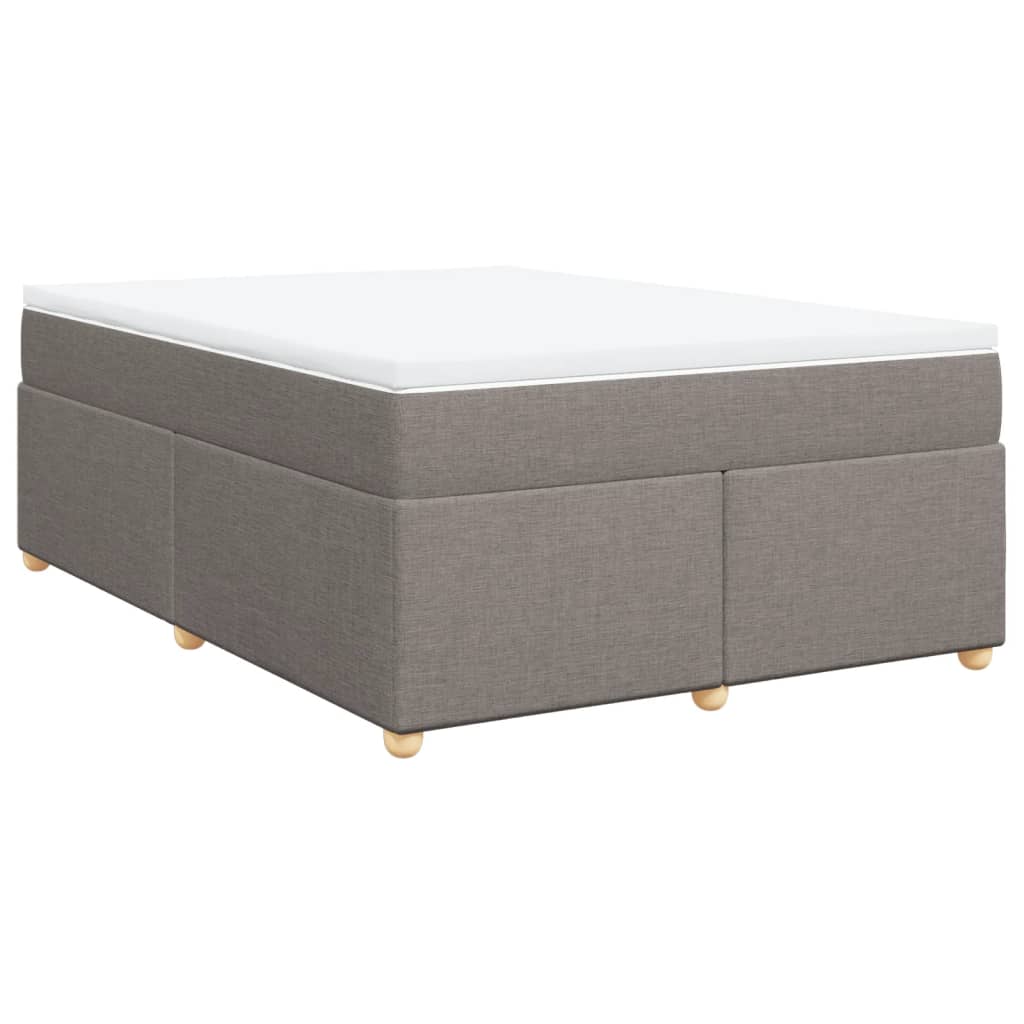 Boxspringbett mit Matratze Taupe 140x200 cm Stoff