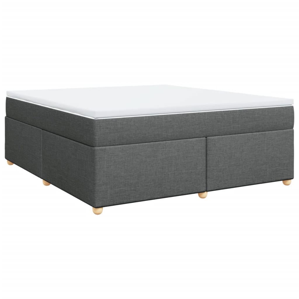 Boxspringbett mit Matratze Dunkelgrau 180x200 cm Stoff