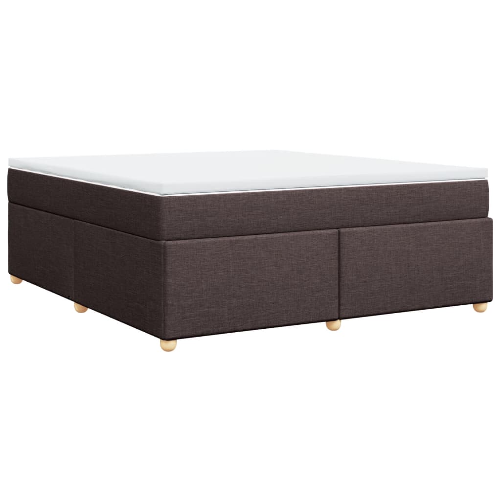 Boxspringbett mit Matratze Dunkelbraun 180x200 cm Stoff