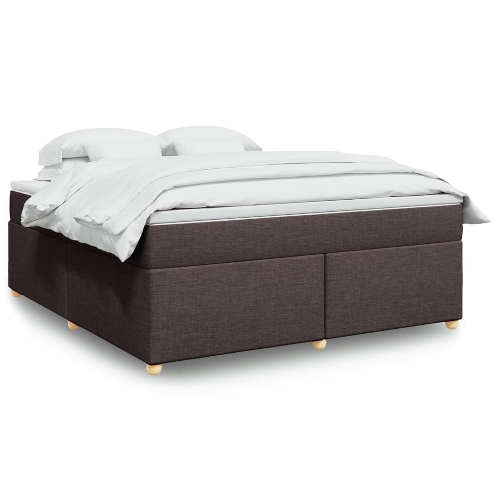 Boxspringbett mit Matratze Dunkelbraun 180x200 cm Stoff