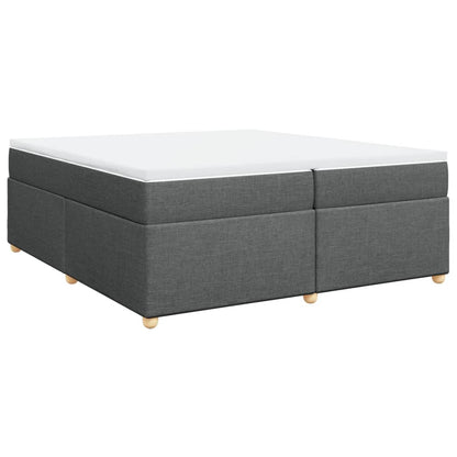 Boxspringbett mit Matratze Dunkelgrau 200x200 cm Stoff