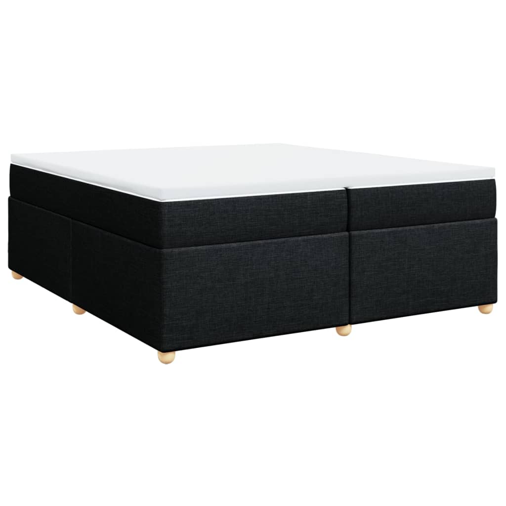 Boxspringbett mit Matratze Schwarz 200x200 cm Stoff