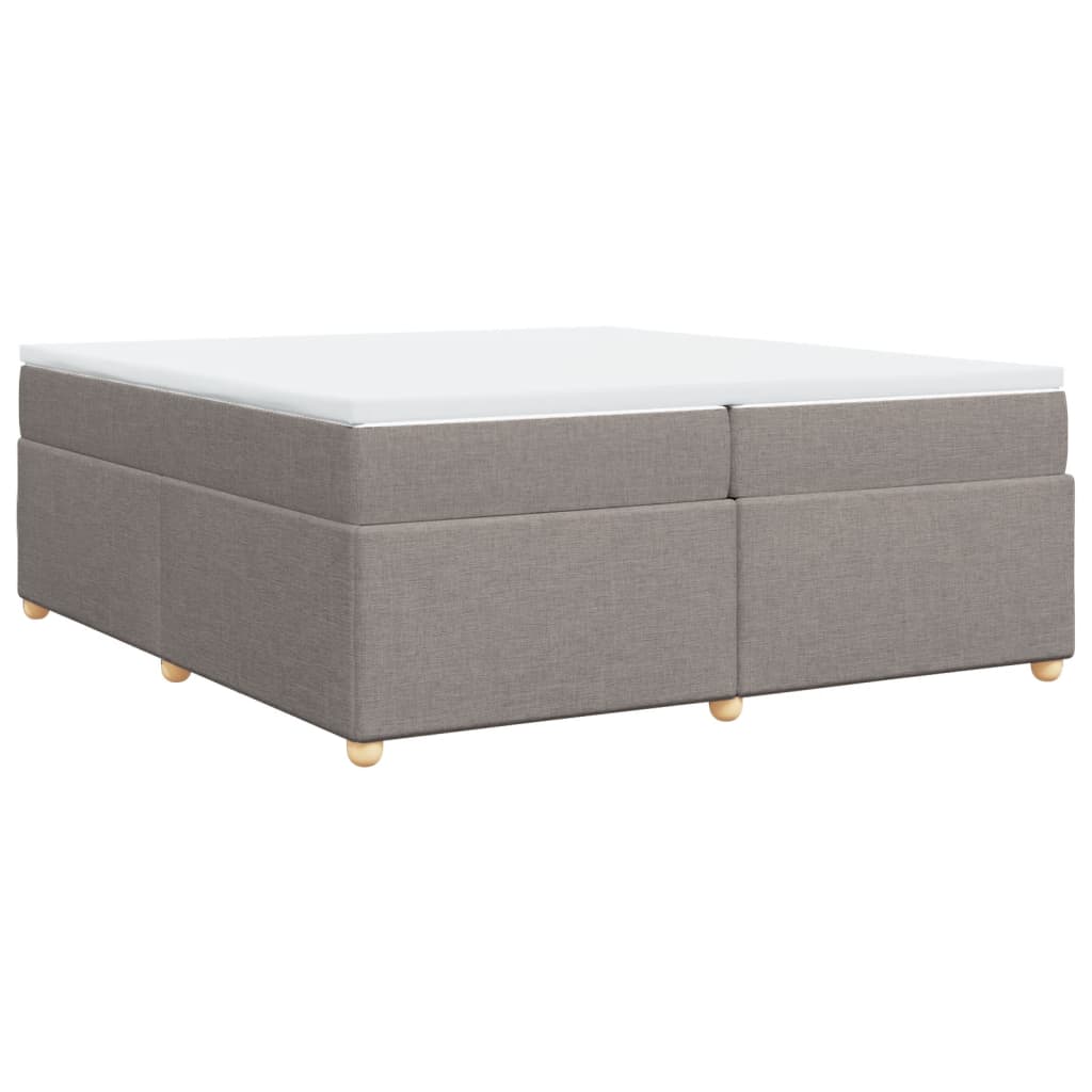 Boxspringbett mit Matratze Taupe 200x200 cm Stoff