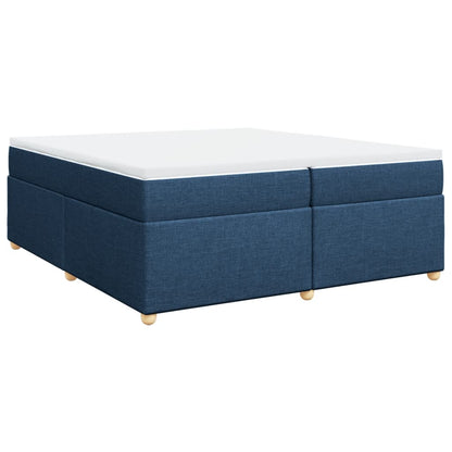 Boxspringbett mit Matratze Blau 200x200 cm Stoff