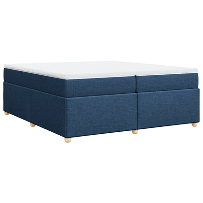 Boxspringbett mit Matratze Blau 200x200 cm Stoff