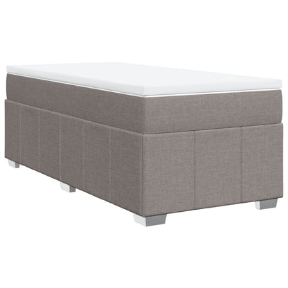 Boxspringbett mit Matratze Taupe 90x200 cm Stoff