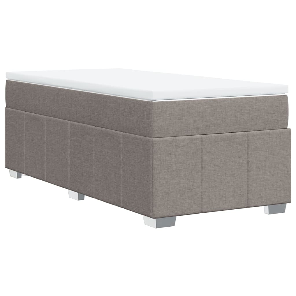 Boxspringbett mit Matratze Taupe 90x200 cm Stoff