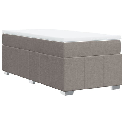 Boxspringbett mit Matratze Taupe 90x200 cm Stoff