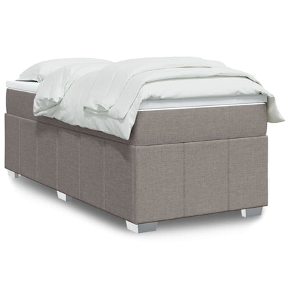 Boxspringbett mit Matratze Taupe 90x200 cm Stoff