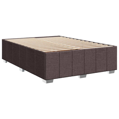 Boxspringbett mit Matratze Dunkelbraun 140x200 cm Stoff