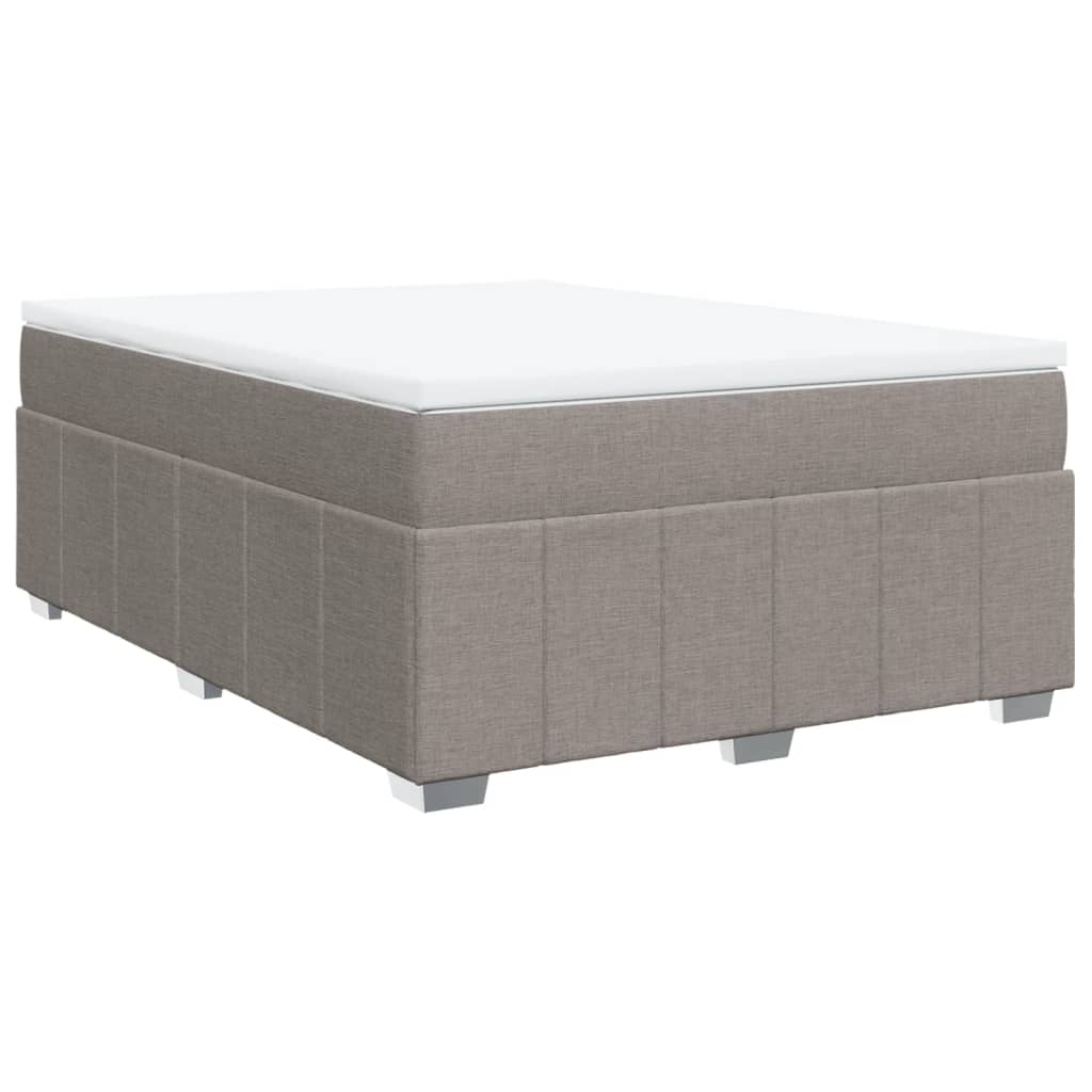 Boxspringbett mit Matratze Taupe 140x200 cm Stoff