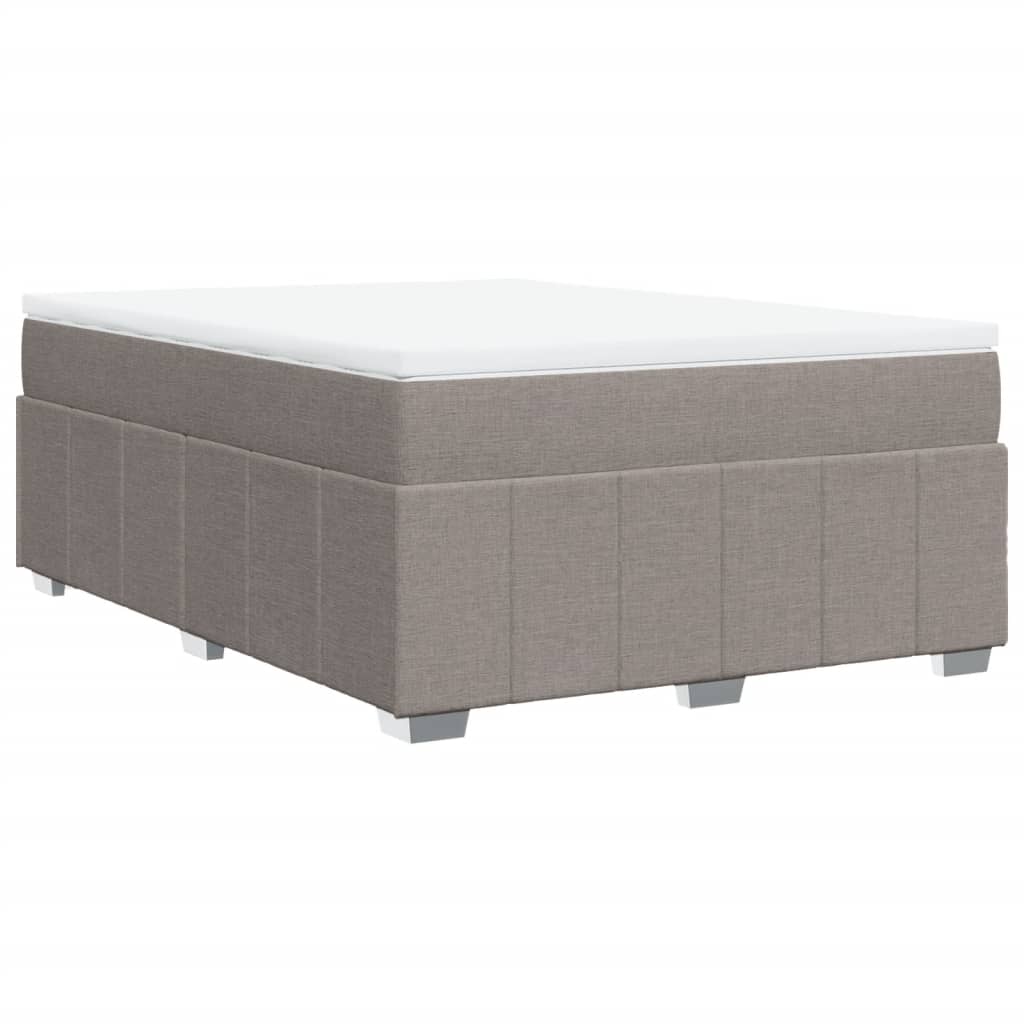 Boxspringbett mit Matratze Taupe 140x200 cm Stoff