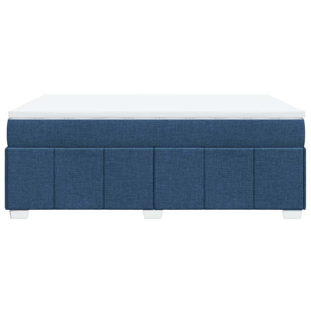 Boxspringbett mit Matratze Blau 140x200 cm Stoff