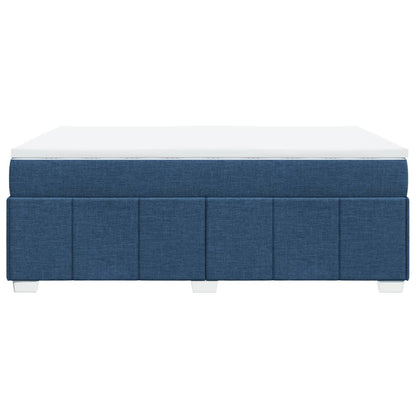 Boxspringbett mit Matratze Blau 140x200 cm Stoff