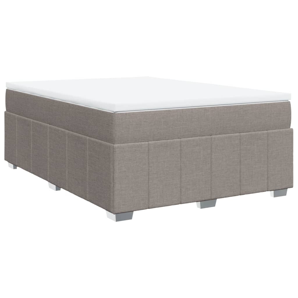 Boxspringbett mit Matratze Taupe 160x200 cm Stoff