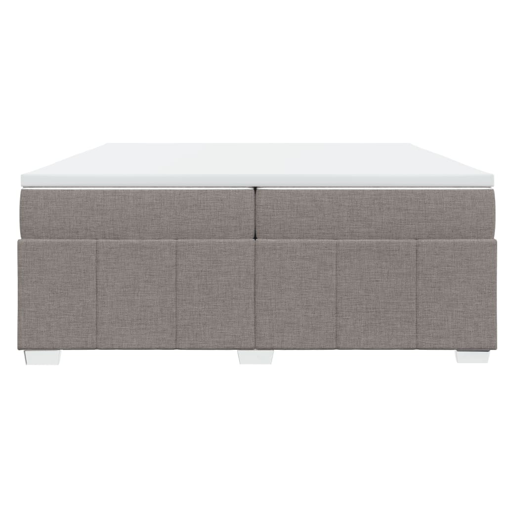 Boxspringbett mit Matratze Taupe 200x200 cm Stoff