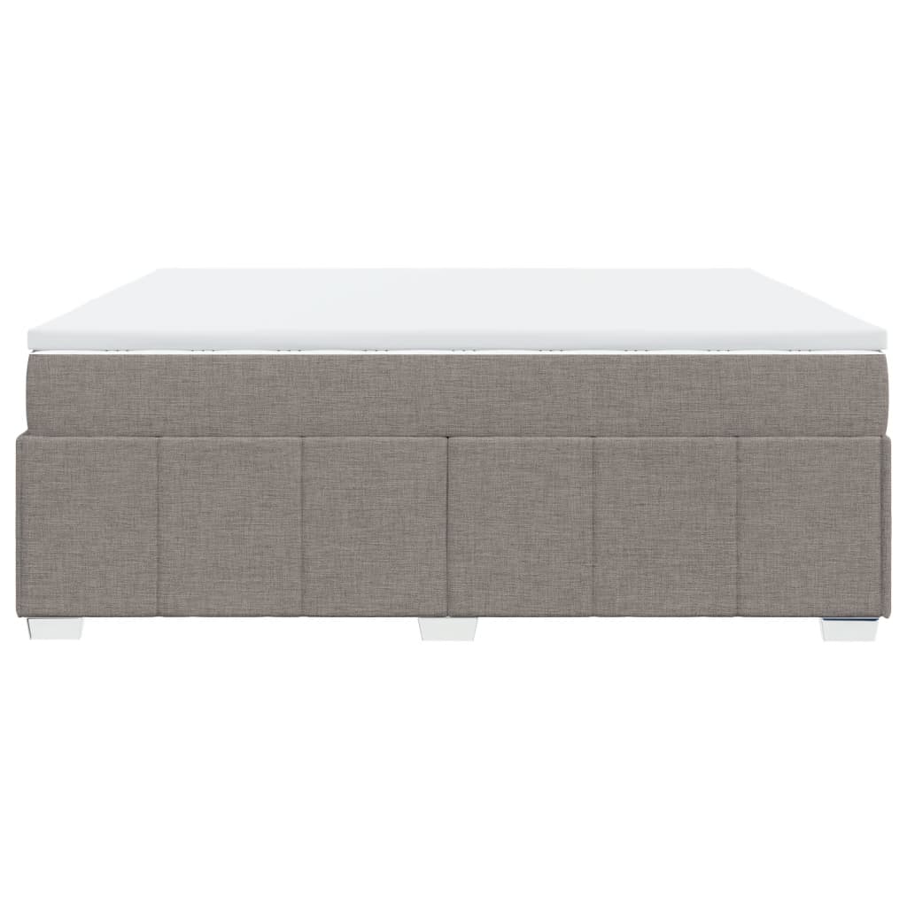 Boxspringbett mit Matratze Taupe 200x200 cm Stoff