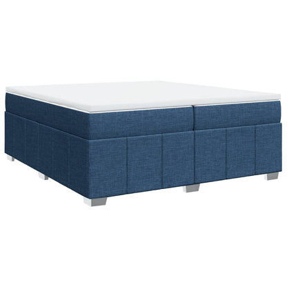 Boxspringbett mit Matratze Blau 200x200 cm Stoff