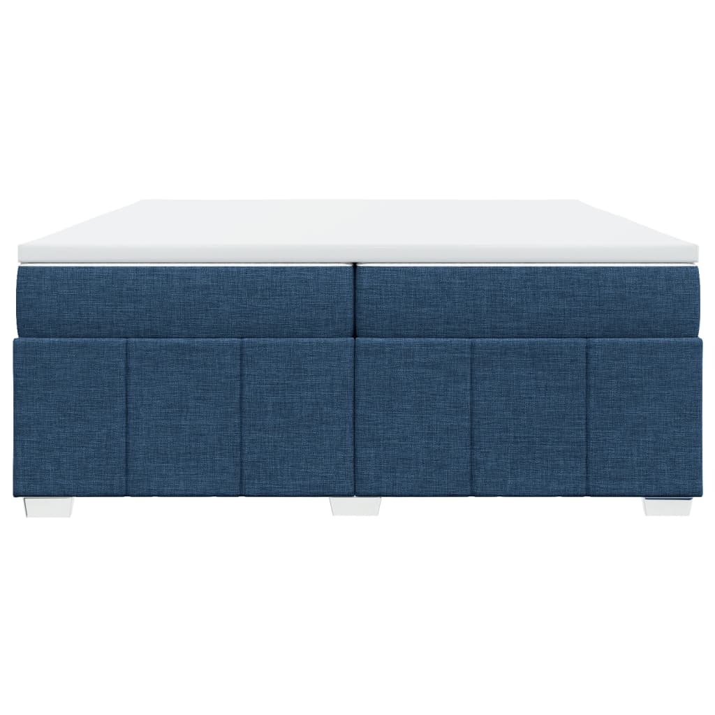 Boxspringbett mit Matratze Blau 200x200 cm Stoff