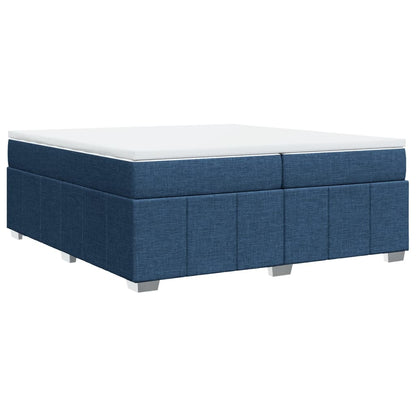 Boxspringbett mit Matratze Blau 200x200 cm Stoff