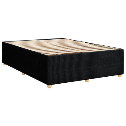 Boxspringbett mit Matratze Schwarz 140x200 cm Stoff