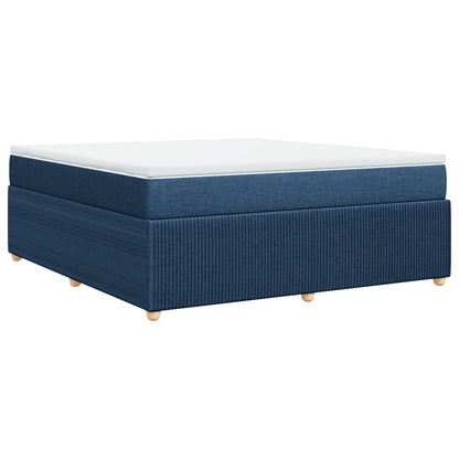 Boxspringbett mit Matratze Blau 180x200 cm Stoff