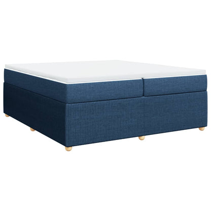 Boxspringbett mit Matratze Blau 200x200 cm Stoff