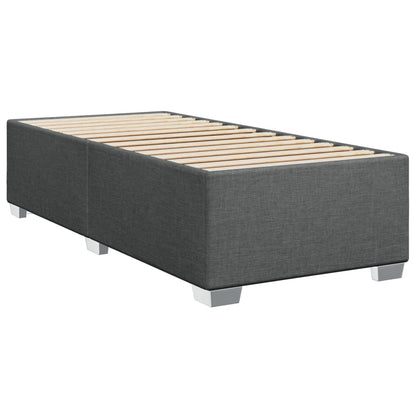 Boxspringbett mit Matratze Dunkelgrau 90x200 cm Stoff