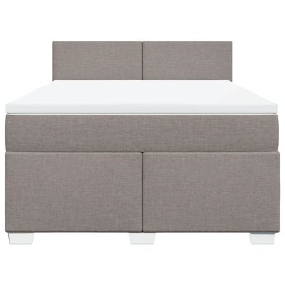 Boxspringbett mit Matratze Taupe 140x200 cm Stoff