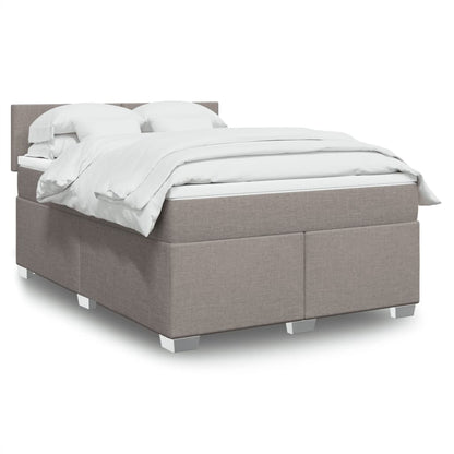 Boxspringbett mit Matratze Taupe 140x200 cm Stoff