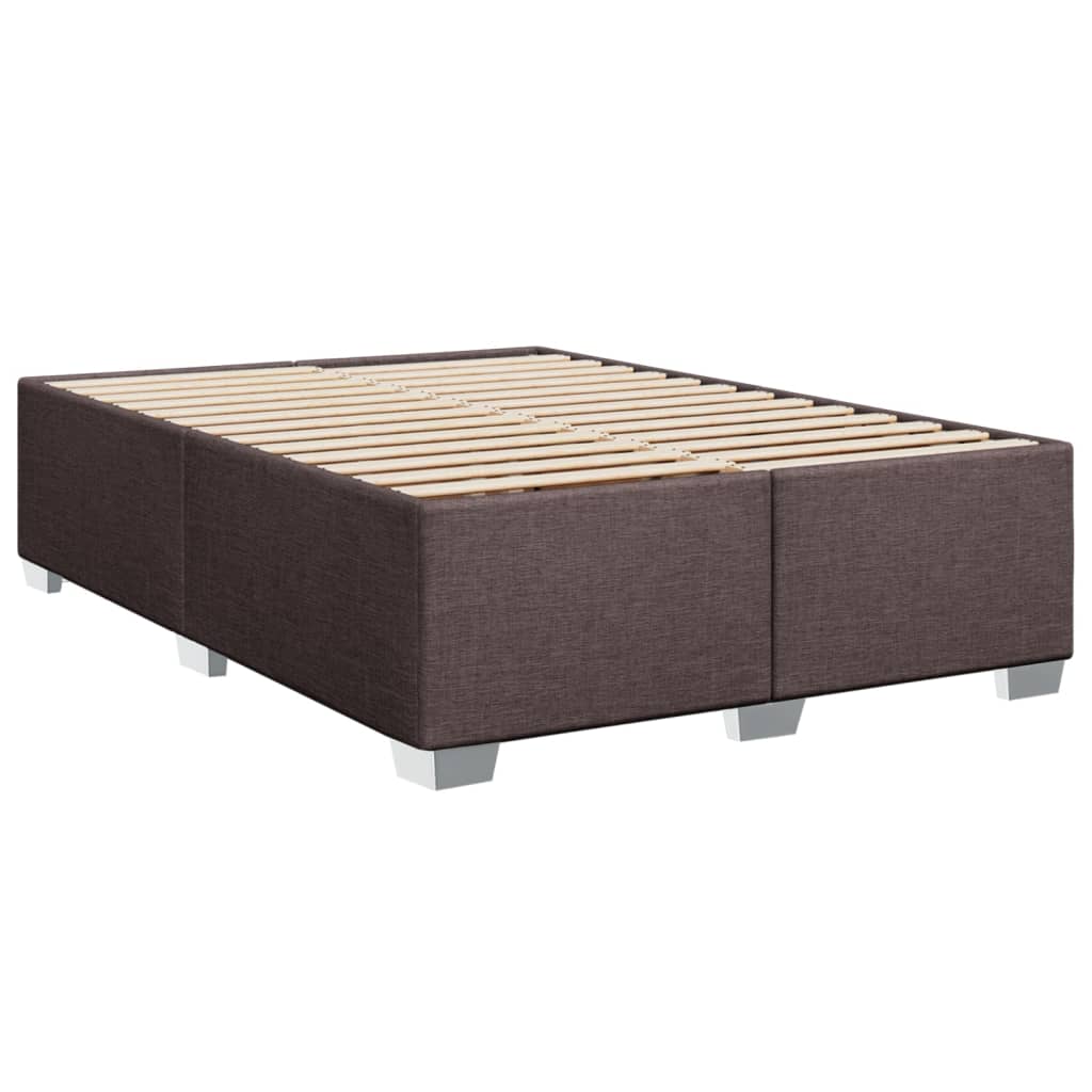 Boxspringbett mit Matratze Dunkelbraun 160x200 cm Stoff