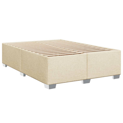 Boxspringbett mit Matratze Creme 160x200 cm Stoff