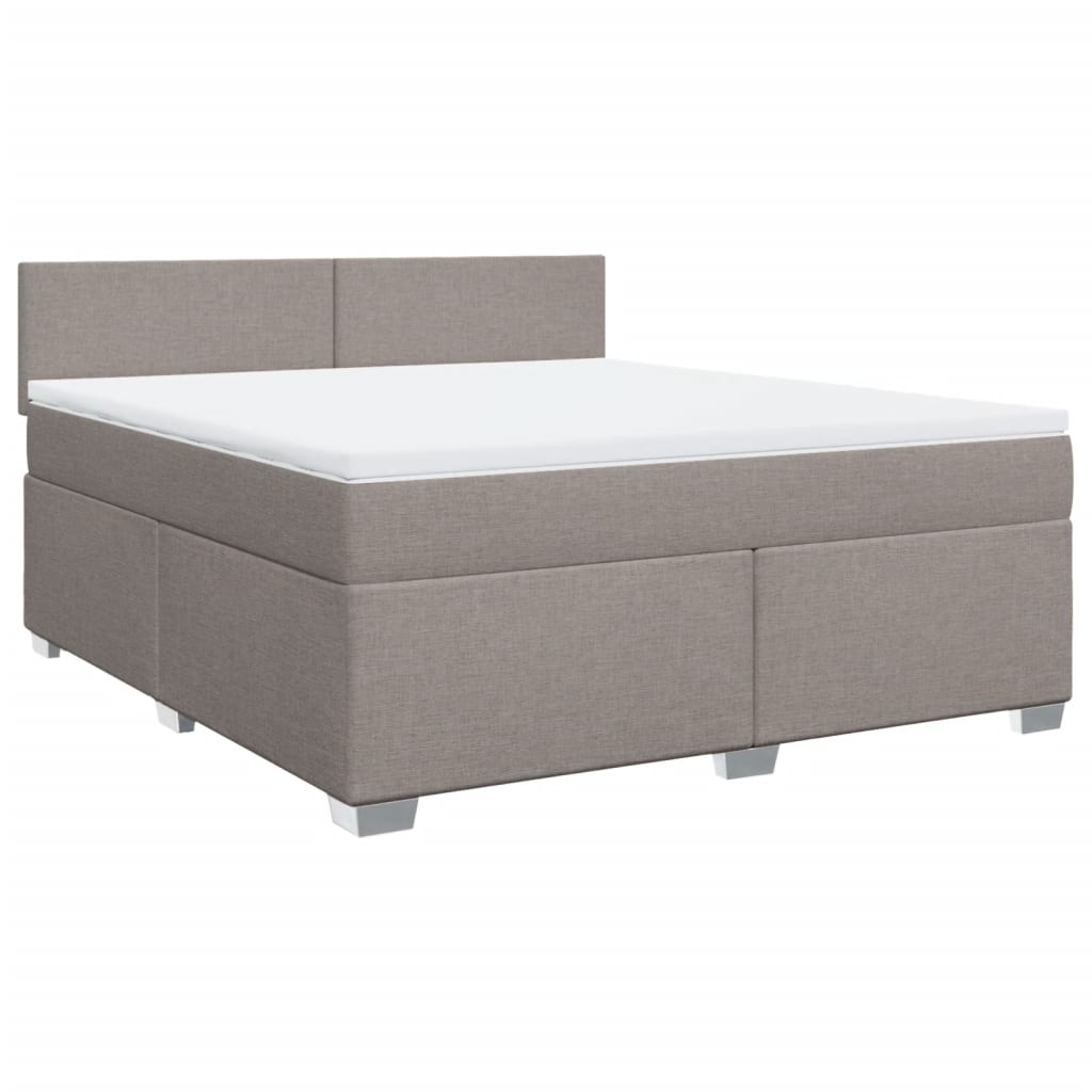 Boxspringbett mit Matratze Taupe 180x200 cm Stoff