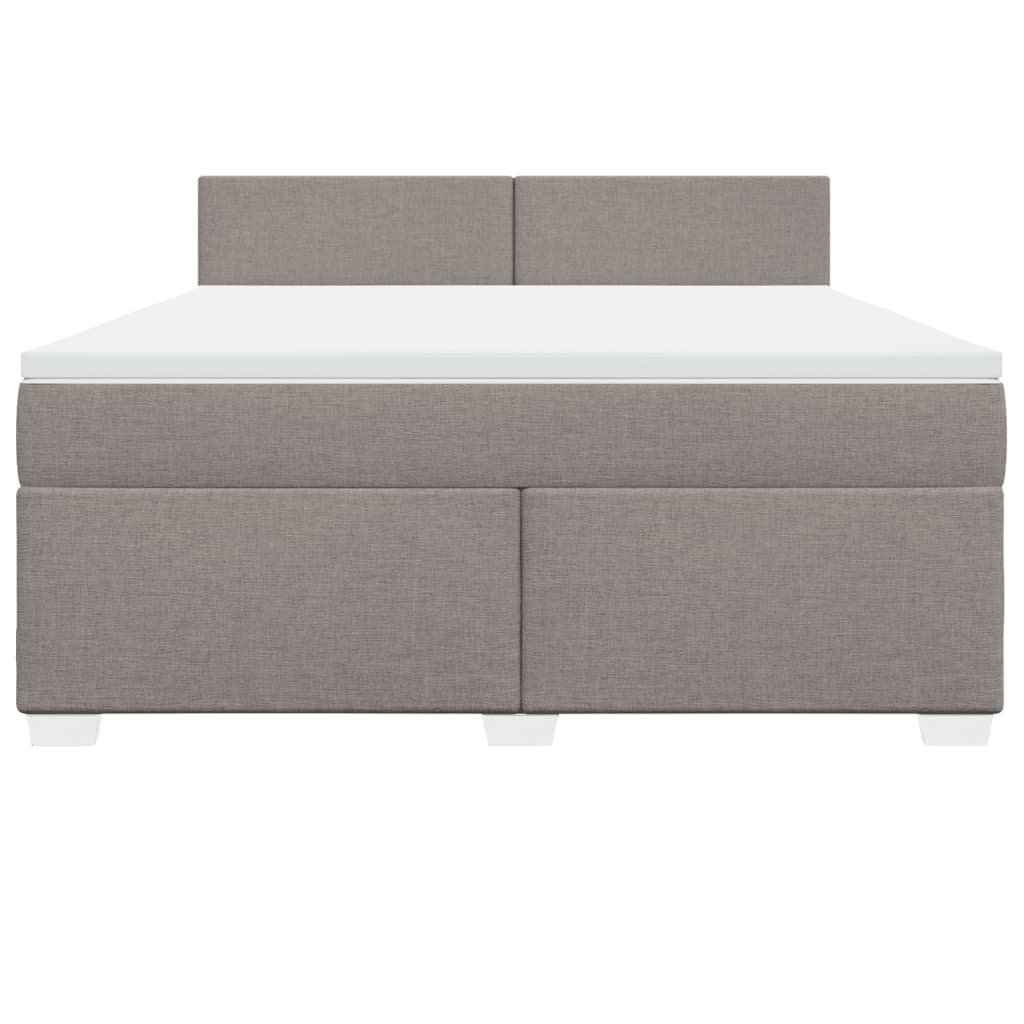 Boxspringbett mit Matratze Taupe 180x200 cm Stoff