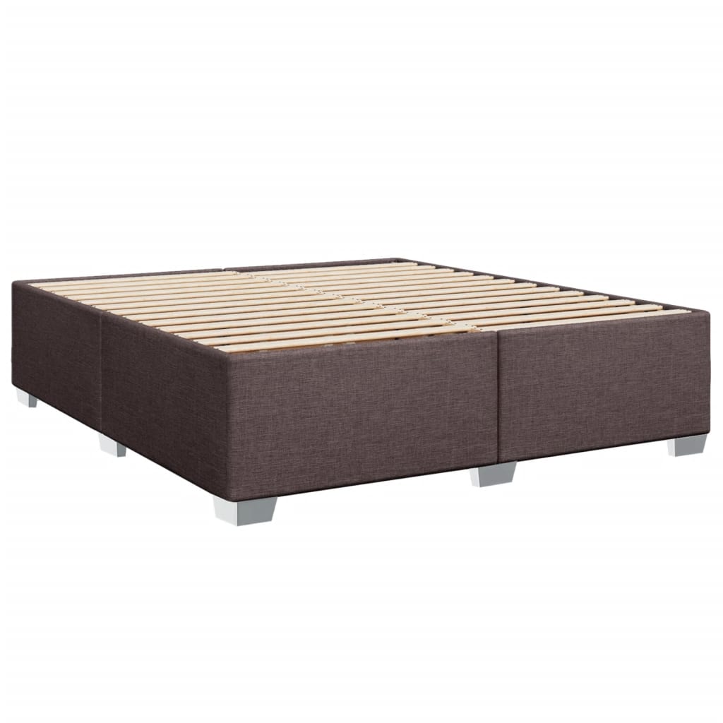 Boxspringbett mit Matratze Dunkelbraun 180x200 cm Stoff