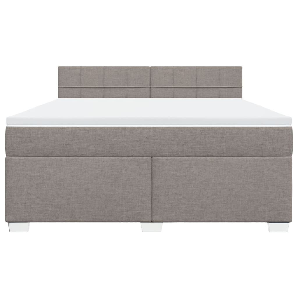 Boxspringbett mit Matratze Taupe 180x200 cm Stoff