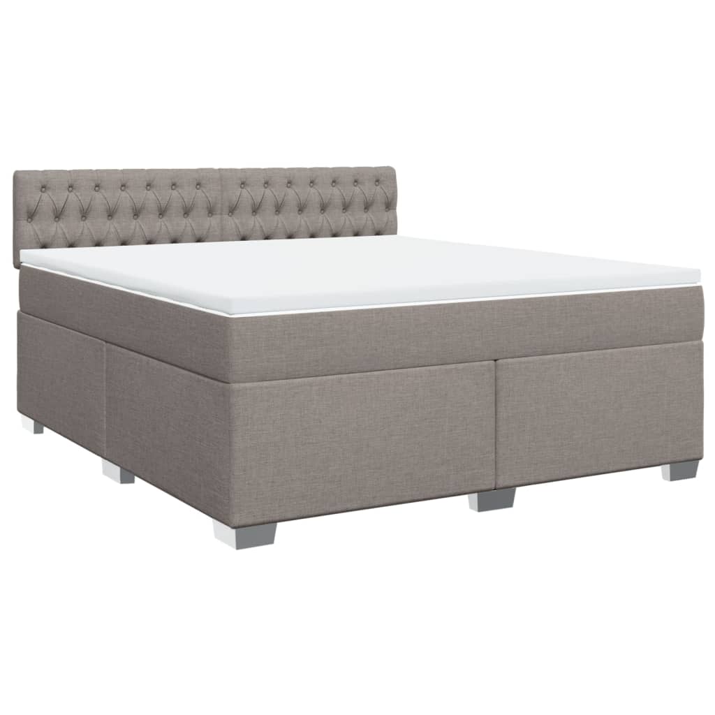 Boxspringbett mit Matratze Taupe 180x200 cm Stoff