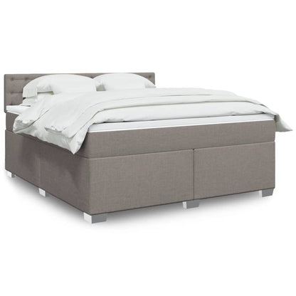 Boxspringbett mit Matratze Taupe 180x200 cm Stoff