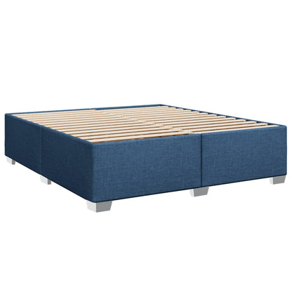 Boxspringbett mit Matratze Blau 180x200 cm Stoff