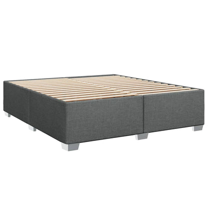 Boxspringbett mit Matratze Dunkelgrau 200x200 cm Stoff