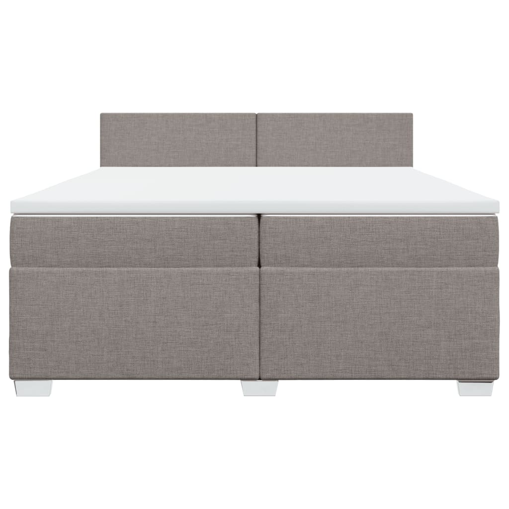 Boxspringbett mit Matratze Taupe 200x200 cm Stoff