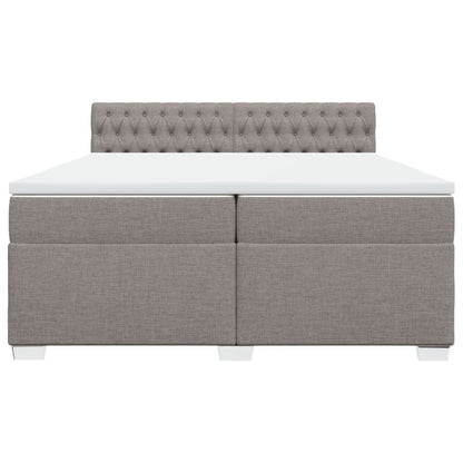 Boxspringbett mit Matratze Taupe 200x200 cm Stoff