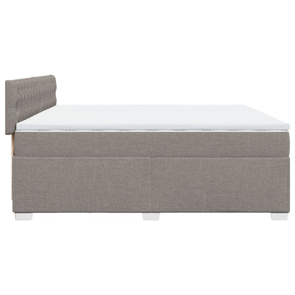 Boxspringbett mit Matratze Taupe 200x200 cm Stoff