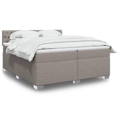 Boxspringbett mit Matratze Taupe 200x200 cm Stoff